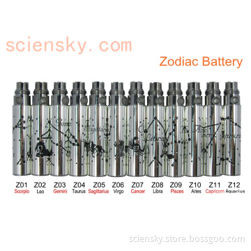 New Design E Cigarette EGO-T Battery with Zodiac Engraved